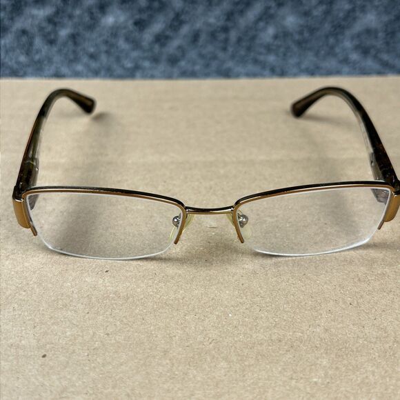 Vogue VO3818 813 Eyeglasses 51 17 135 Half Rimless Brown Tortoise FRAMES ONLY - Picture 1 of 6